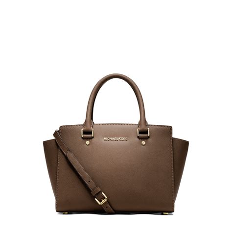 selma saffiano leather medium satchel.